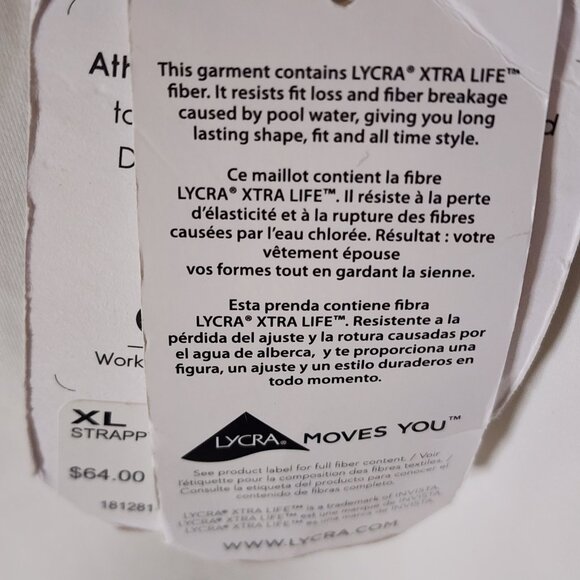 Athleta Strappy White Tankini Swim Top XL NWT - Picture 8 of 13